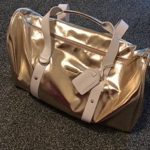 Versace Parfum Gold Metallic Duffle Bag
